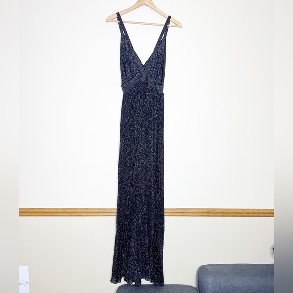 Zara limited Edition Women’s Italian Knit Metallic Maxi Dress - Picture 5 of 11